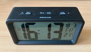 Vand Ceas desteptator Sencor SDC 2800 B, Display LCD, Termometru, Negru, Nou, 50 Lei