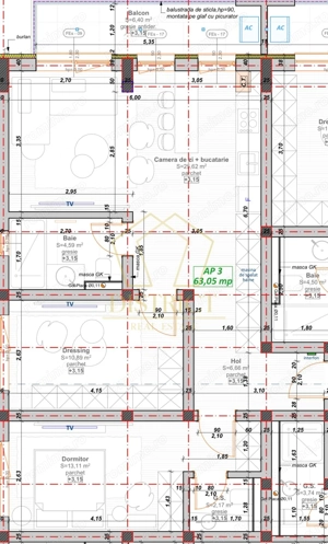 Apartament cu 3 camere si 2 bai | Giroc | Profi - imagine 2
