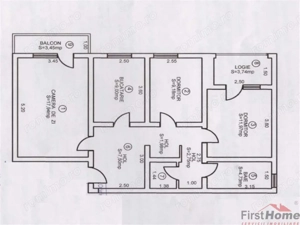 Apartament cu 3 camere, 74mp, etaj 1 , zona Centrala - imagine 11