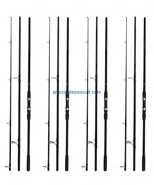 Set 4 Lansete pentru Crap, lungime 3.60 m + 4 mulinete KT 5000A cu 6 rulmenti - produse noi - imagine 2