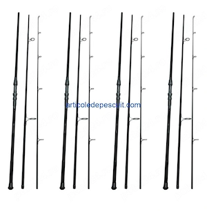 Set 4 Lansete 3,60, Hunter Carp, 4,5 Lbs, Carbon 100 %, din 3 bucati   produse noi