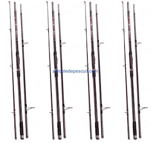 Set 4 Lansete 3,60, pentru CRAP si SOMN, 100% Carbon de 5 Lbs, din 3 bucati - produse noi