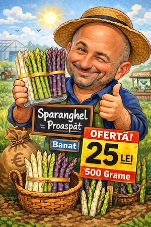 sparangel verde alb și violet 