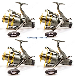 Set 4 mulinete Crap si Somn, Diamant Alb, KT 6000A, cu 10 rulmenti, tambur aluminiu, BaitRunner 