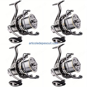 Set 4 mulinete Crap si Somn, NGK 9000, cu 10 rulmenti, tambur LongCast   produse noi