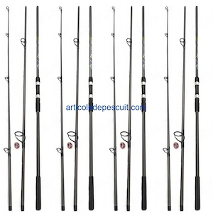 Set 4 Lansete Crap si Somn, 3.60 m, 3.75 Lbs, Wind Blade, Fino Carp, din 3 tronsoane - produse noi