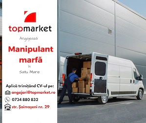 Angajăm Manipulant Marfă la depozitul Top Market din Satu Mare