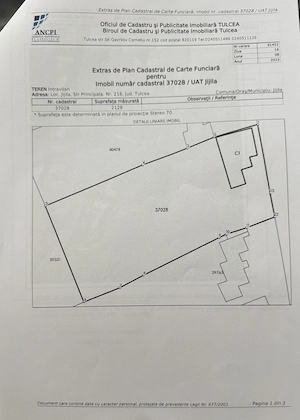Teren intravilan 2.128 mp + casă bătrânească  Jijila, Tulcea - imagine 2