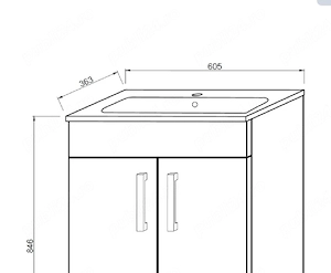 Lavoar ceramic Savini Due Napoli 60W, alb, NOU in cutie - imagine 3