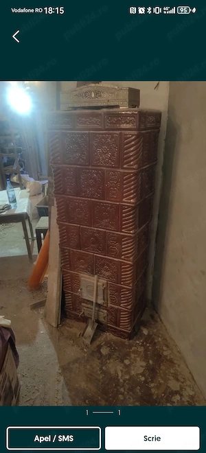 Vand soba teracota. Stare buna. Trebuie demontata. Nu asigur transport.