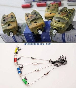 Set 4 senzori camunflaj + 4 swingere cu contragreutate si mufa jack, in 4 culori   produse noi