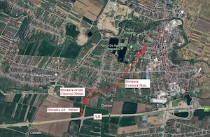 Teren 1700 mp de închiriat Clinceni-Bragadiru   acces camioane   lângă A0   utilități + container - imagine 2