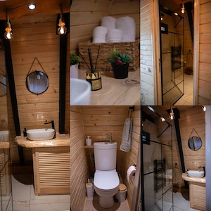 Cabana A-frame de inchiriat cu ciubar, jacuzzi - imagine 4