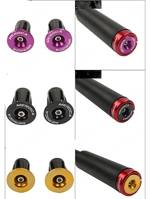 Dopuri aluminiu ghidon capete end bar bicicleta trotineta mtb cursiera bmx ciclocross Downhill  - imagine 5