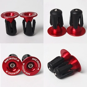 Dopuri aluminiu ghidon capete end bar bicicleta trotineta mtb cursiera bmx ciclocross Downhill  - imagine 2