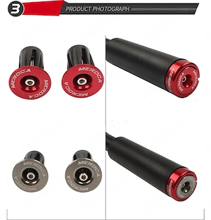 Dopuri aluminiu ghidon capete end bar bicicleta trotineta mtb cursiera bmx ciclocross Downhill  - imagine 6