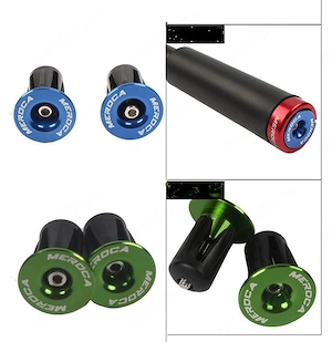 Dopuri aluminiu ghidon capete end bar bicicleta trotineta mtb cursiera bmx ciclocross Downhill  - imagine 8