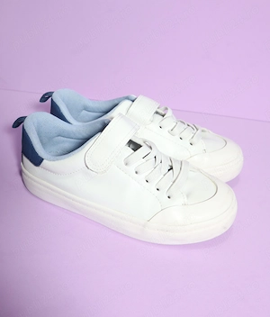 Adidași   Tenisi copii H&M - Albi cu detalii Albastre marimea 31 interior 20 cm