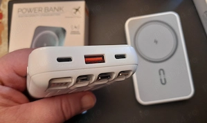 Baterie externa Magsafe powerbank 10000mA incarcare wireless sau pe cabluri - imagine 2