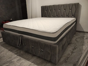 vând paturi tapitate  - imagine 3