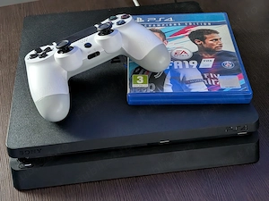 PS4 Slim 1TB, stare foarte bună, controller și FIFA 19