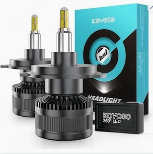 Becuri LED H4 Koyoso 16000LM  80W 6500K 360° Set 2 bucati - imagine 5