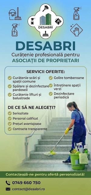 Curatenie scari bloc Timisoara 