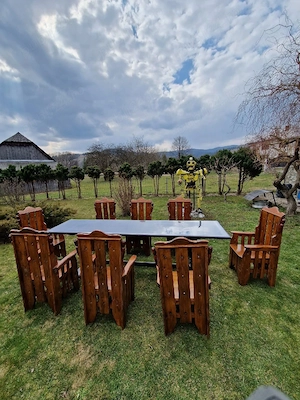  Masă Masivă FAG (2.7m)   Design Rustic Deosebit - imagine 2