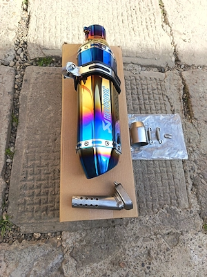 Toba sport moto / atv akrapovic blue flame ! nou  - imagine 4