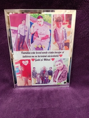 Tablou de sticlă personalizată cu poză și text  - imagine 3