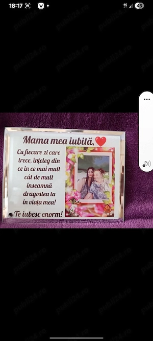 Tablou de sticlă personalizată cu poză și text  - imagine 5