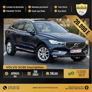 Volvo Xc60 Inscription    2.0 Diesel   AWD 4x4    cash sau rate 