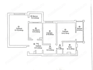 OCAZIE: 3 camere, 2 balcoane, decomandat - SUPER PREȚ - imagine 7