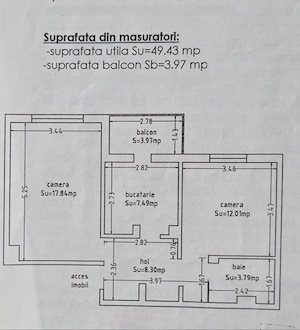 Apartemnt 2 camere de vanzare zona KM 5, MOBILAT si UTILAT partial - imagine 11