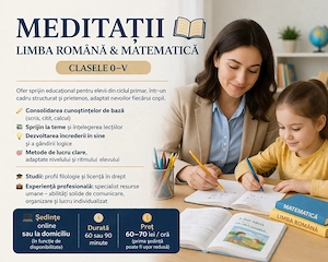  Meditații Limba Română & Matematică   Clasele 0 V