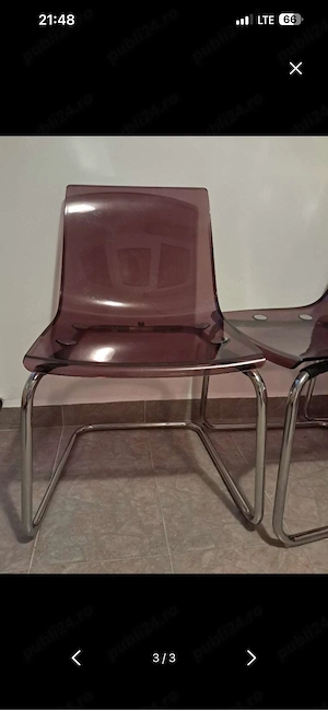 scaune transparente ikeea  - imagine 2