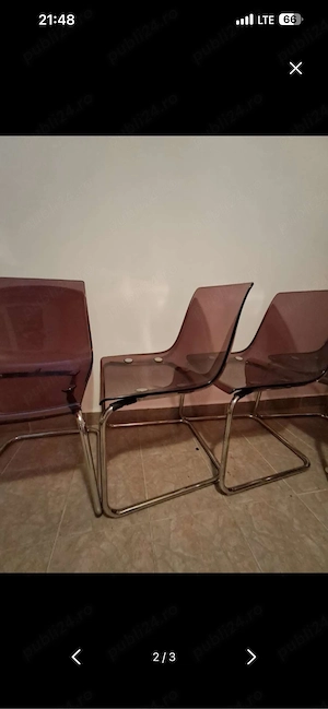 scaune transparente ikeea 