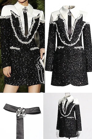 Rochie elegantă neagră cu detalii spectaculoase 