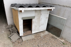 Cusca caine masiva 40x50 lemn+polistiren+tabla facuta manual - imagine 2