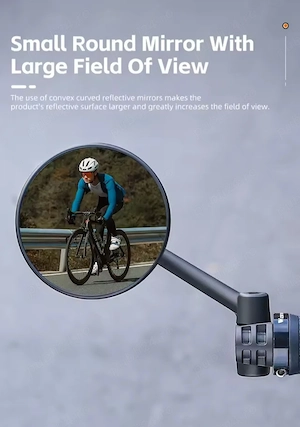 Oglinda anti orbire retrovizoare dop ghidon manson bicicleta mtb cursiera rotativa 360 convexă  - imagine 6