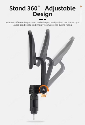Oglinda anti orbire retrovizoare dop ghidon manson bicicleta mtb cursiera rotativa 360 convexă  - imagine 7