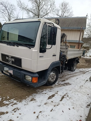 Vând Man basculabil macara 8163