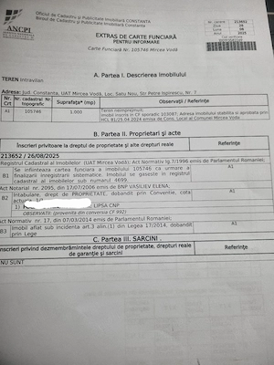 Vând teren 500 mp Satu Nou