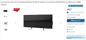 Panou Radiant Aeno Eco Smart 700W Infrarosu