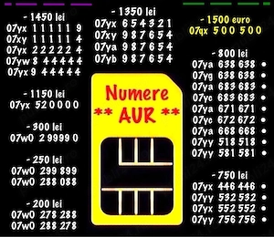     Numere Telefon Vip Aur Gold * Numar Cartela