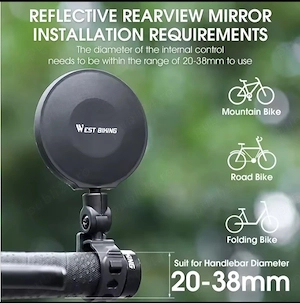 Oglinda retrovizoare ghidon bicicleta trotineta mtb cursiera rotativa Westbiking 