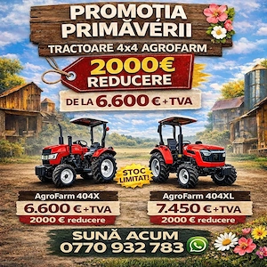 Tractor Nou 40 CP 4x4 - Semi Cabina NOI UTB 650 445 japonez semicabina