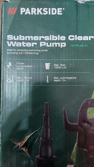 Pompă submersibilă pentru apa curata Parkside,debit 10000 l h, 400 W, Nou!  - imagine 4