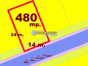 Teren Intravilan 480 mp d= 14m CETATE Dealul Furcilor PUZ toate utilitatiile
