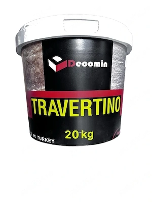 Tencuiala decorativa TRAVERTINO Decomin 20 kg   finisaj premium efect piatra naturala pentru pereti 